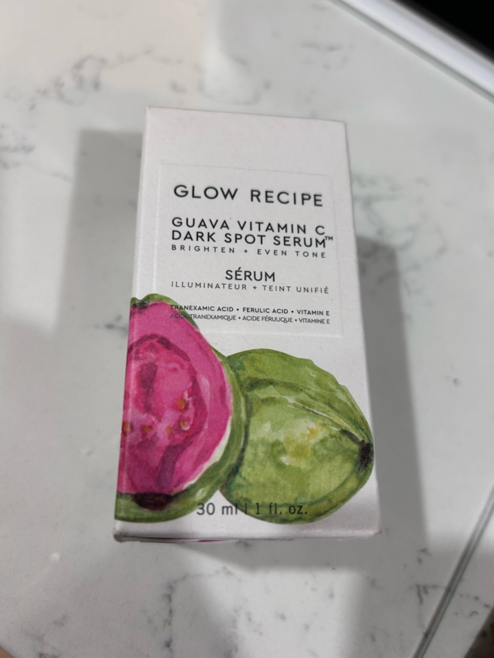 Glow Recipe Vitamin C Serum with Pink & Green Guava Illustration